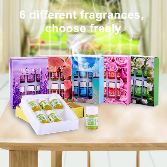 6 st 3 ml ros/lavendel/hav naturlig doft eterisk olja för aromspridare