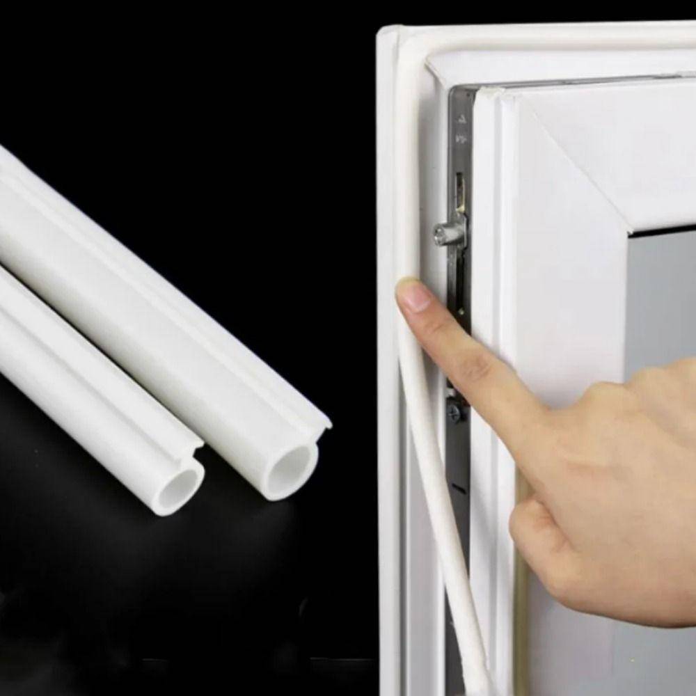 Silikongummi O-typ Dörr Fönster Tätningslist Mjuk Fönster Rörtätning Skåp white