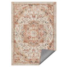 SONGMICS HOME Rug 120 x 170 cm Living Room Rug Non-Slip Rug Traditional Vintage Style Living Room Kitchen Hallway Dining Room Machine Washable Cappucc