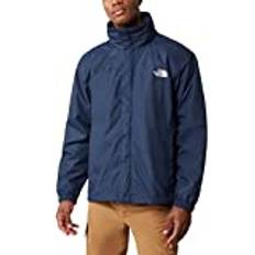 The North Face – Resolve Jacket Shell Herr – Andningsbar, vattentät vandrings- och campingjacka och vindjacka med justerbar huva - SUMMIT NAVY/TNF WHITE, M