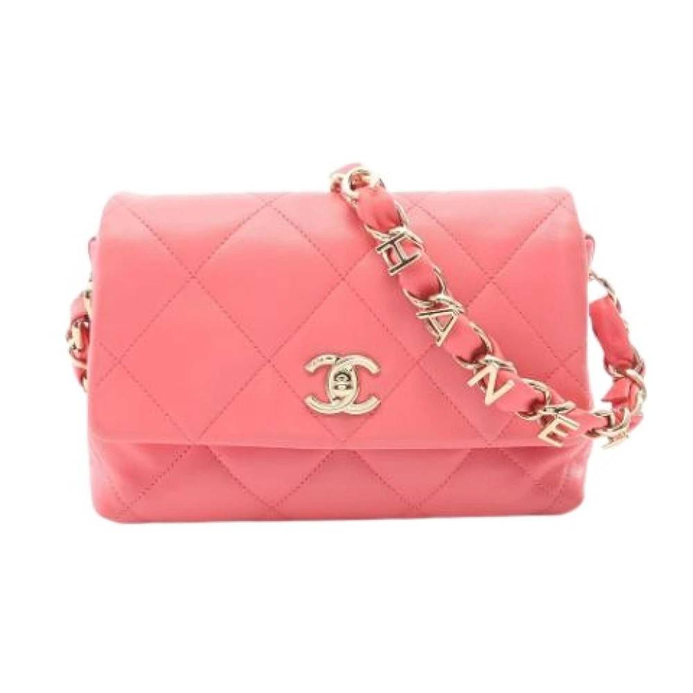 Chanel Vintage Pre-owned Vintage Skuldertaske - Vintage - Dame - Lyserød - ONE SIZE - Uld