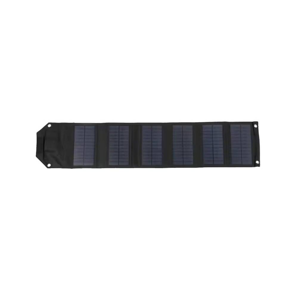 Foldable Solar Panel 5V USB Portable Folding Bag Battery Charger for Phone Outdoor Camping Waterproof Power Bank Black