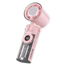 K-811 Transparent Mecha håndholdt ventilator - pink