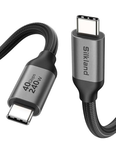 Silkland USB4 Kabel 2M für Thunderbolt 4, 4K@144Hz 8K HDR USB-C Videokabel