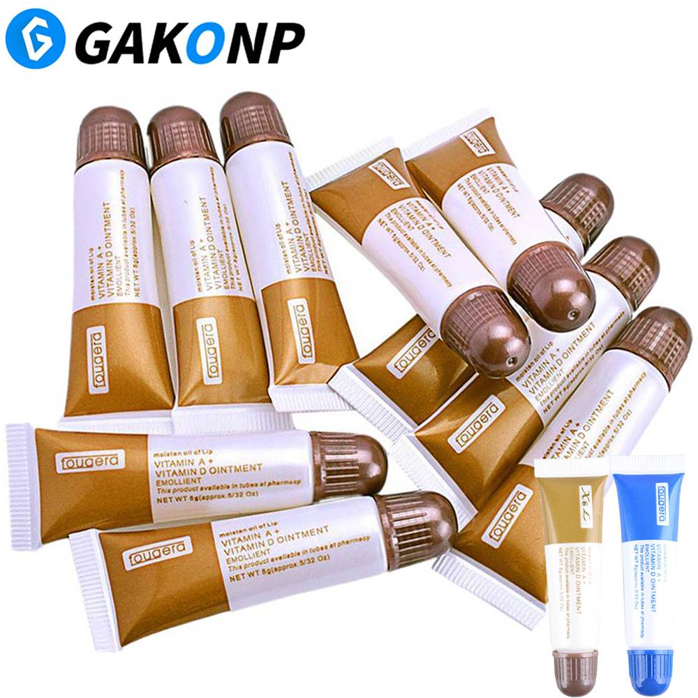50/100Pcs Tattoo Aftercare Cream Vitamin A & D Ointment Skin Healing Treament Repairing Cream For Tattoo Eyebrow and Lips