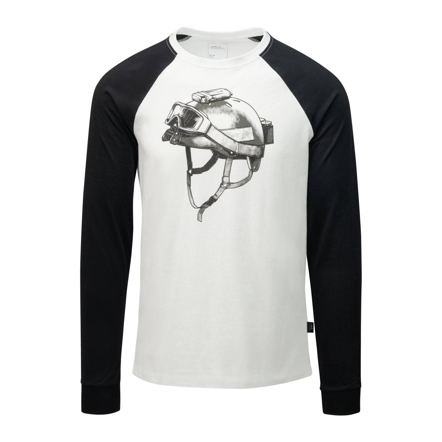 Helikon-Tex - T-shirt Long Sleeve (Delta Helmet) - Hvid - XL
