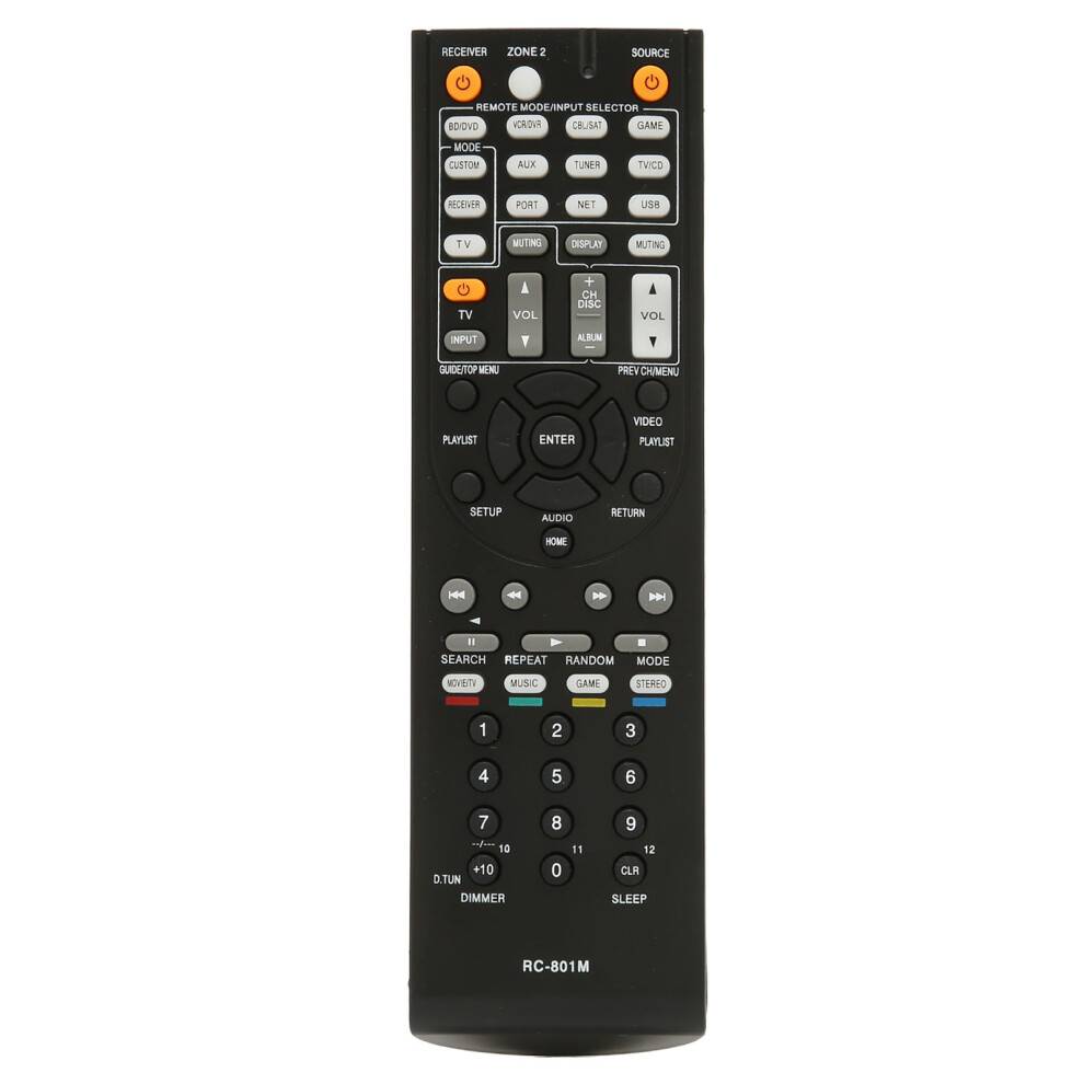 Basis IR-fjernbetjening til Onkyo AV-receiver, ingen programmering nødvendig. Reservefjernbetjening, fungerer direkte ud af pakken. Kompatibel med