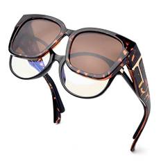 Face Shadow Polarisierte Überzieh Sonnenbrille Damen, Überbrille Sonnenbrille für Brillenträger, UV-Schutz Ultra Leicht Fit-Over Brille