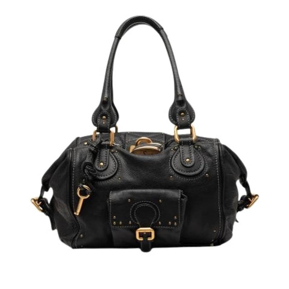Chloé Pre-owned Pre-owned Paddington Skuldertaske - Vintage - Dame - Sort - ONE SIZE - Uld