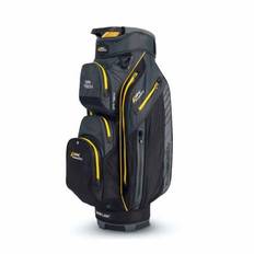 Powakaddy Dri Tech Cart Bag 2024 Gun Metal with Yellow Trim