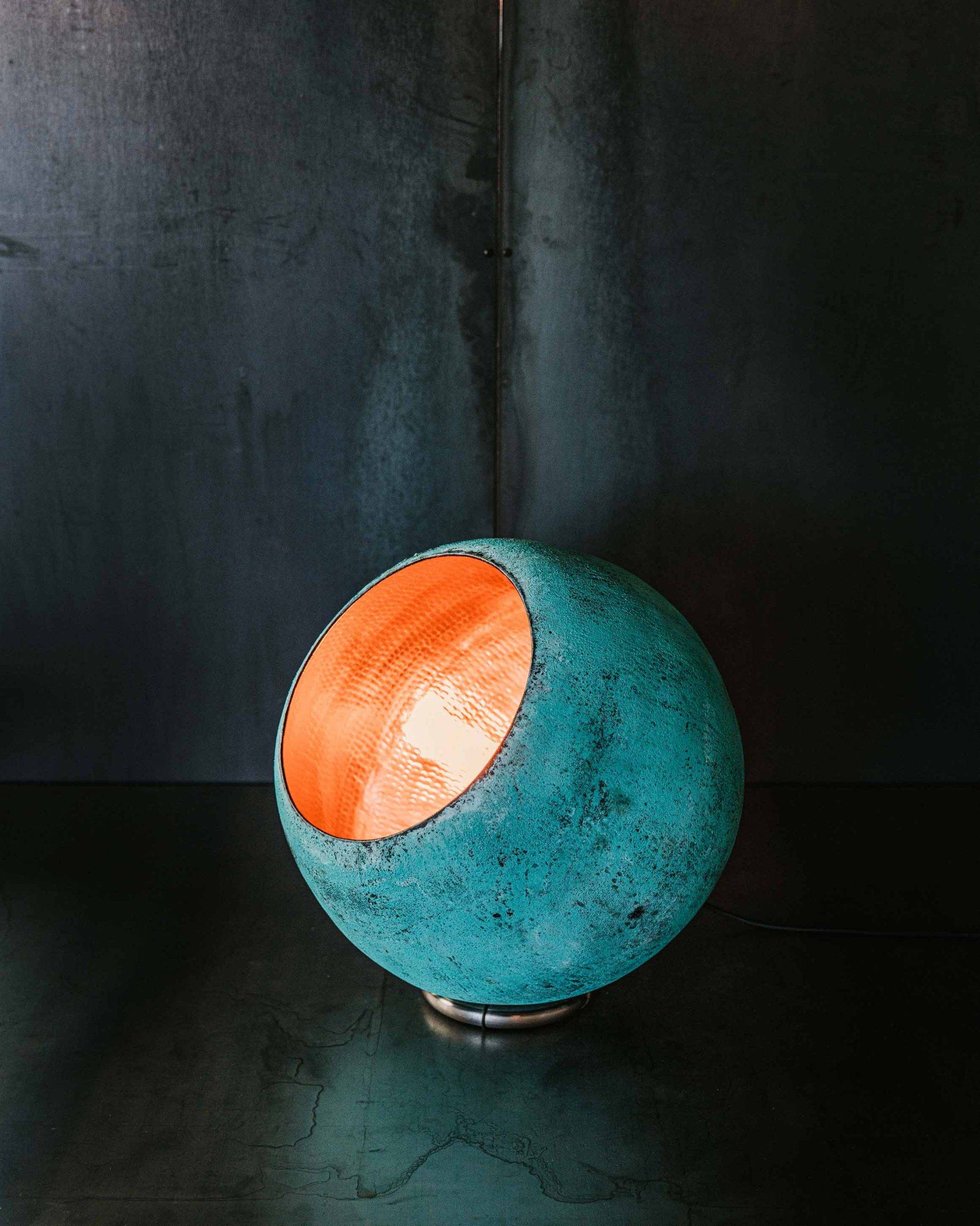 Oxideret kobberlampe gulvlampe 45 cm Nej Ja (+DKK 200)