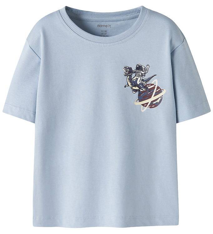 Name It T-shirt - NmmVictor - Blue Dimma/Space Dino - Name It - 3 år (98) - T-shirt