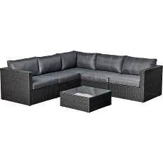 Pisa hjørnesofa med bord - sort