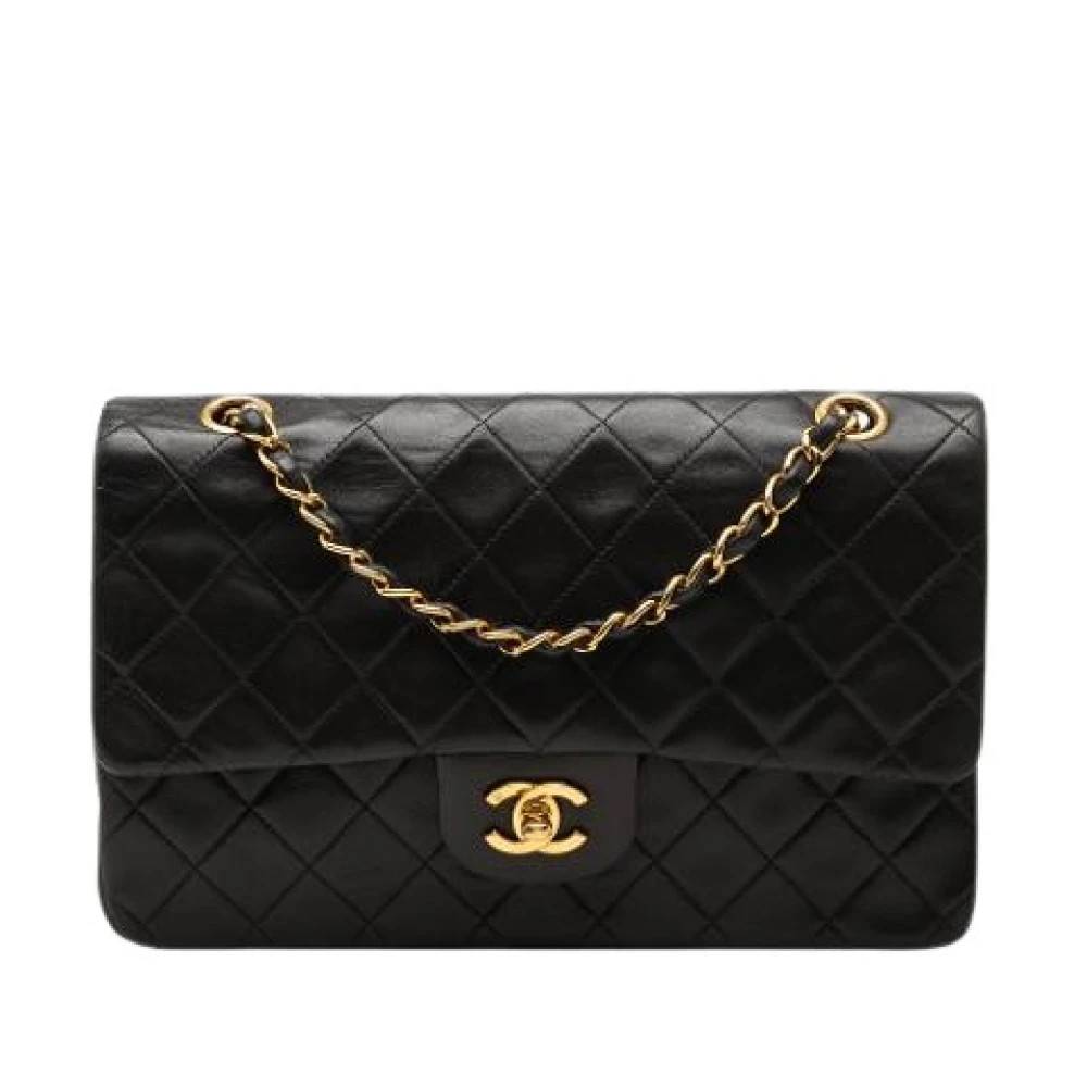 Chanel Vintage Pre-owned Quilted Lambskin Shoulder Bag - Vintage - Dame - Sort - ONE SIZE - Uld