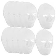 48 st Halloweenmasker vit gör-det-själv-mask konst clownmasken mänsklig full vita tomma masker för halloween spökmask hantverk ögonmask hantverk pappersmask Dj mask vita masker