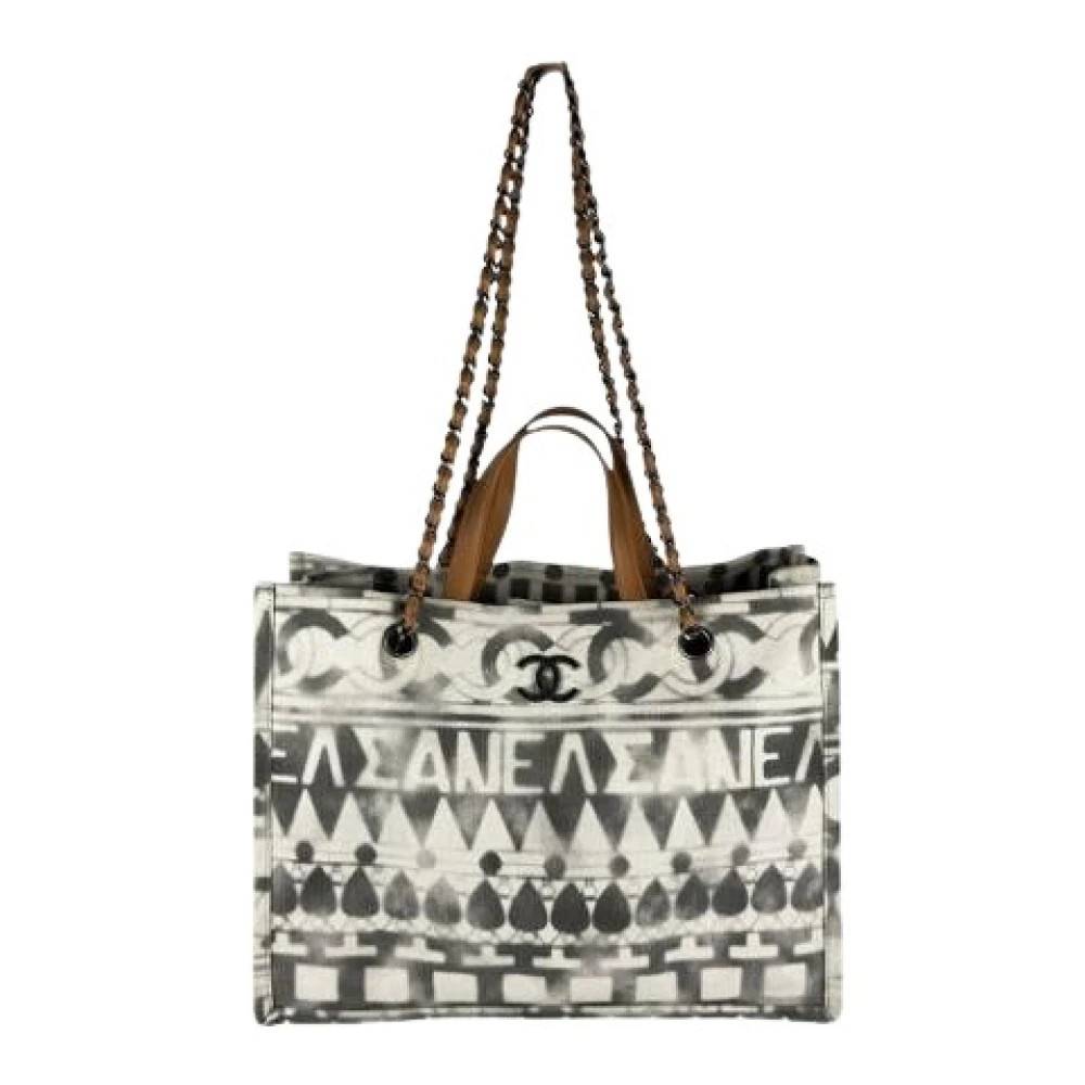 Chanel Vintage Pre-owned Canvas chanel-tasker - Vintage - Dame - Grå - ONE SIZE -