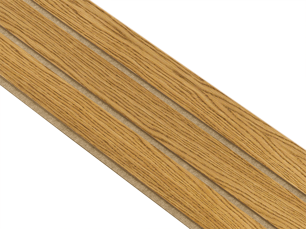 I-Wood Basic 3-lamel paneler i brun oliering - mål 16 x 300 x 2400 mm.