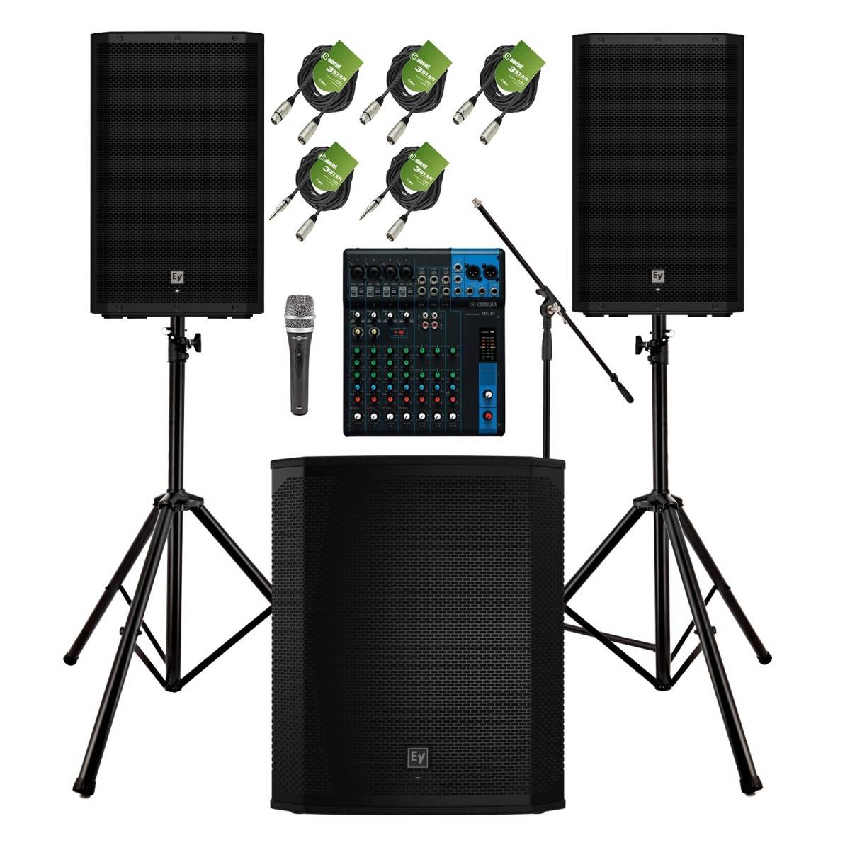 Electro-Voice ZLX-15P G2 Complete PA System Bundle