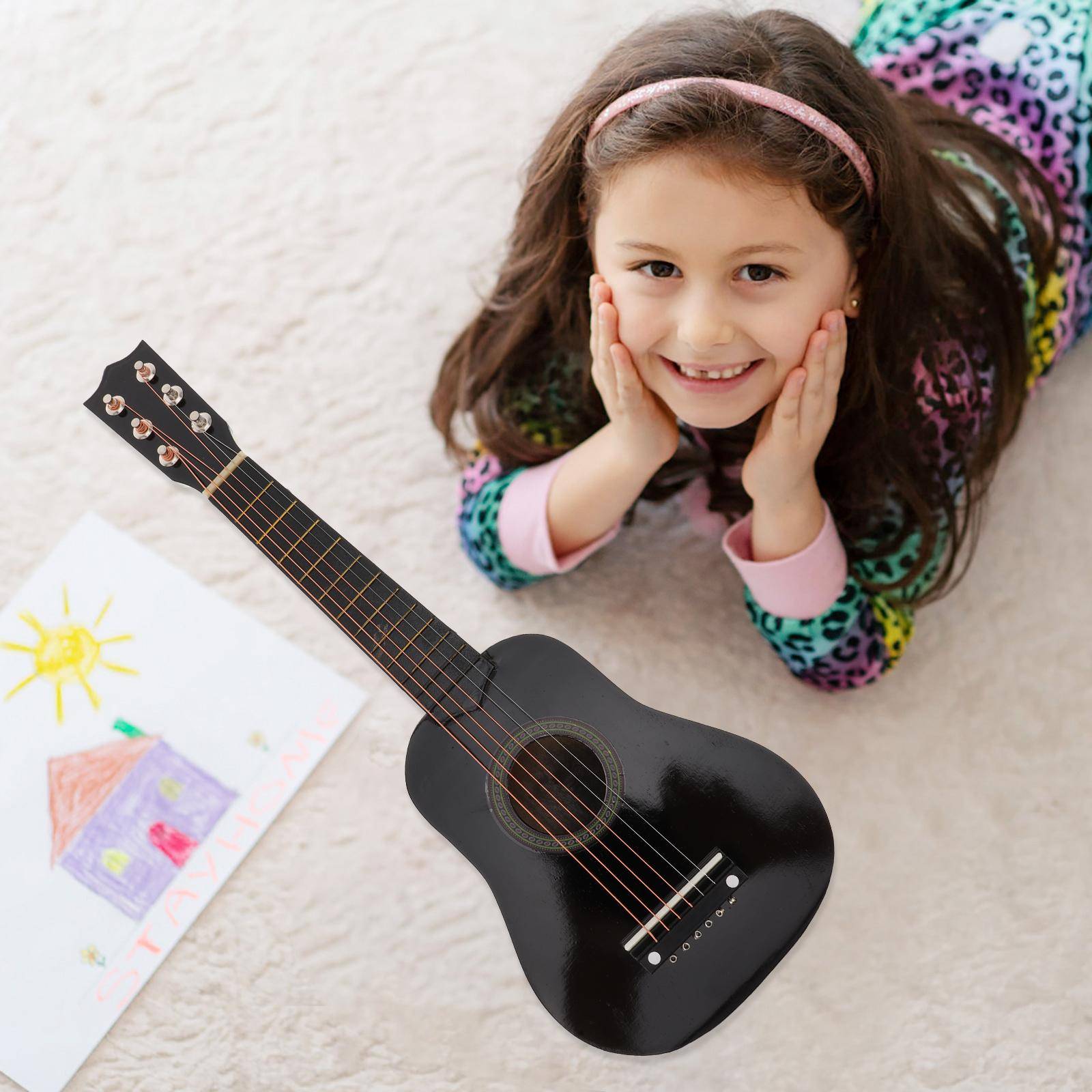 Inch akustisk gitarr liten storlek bärbar trägitarr för barn, barn (Netto)