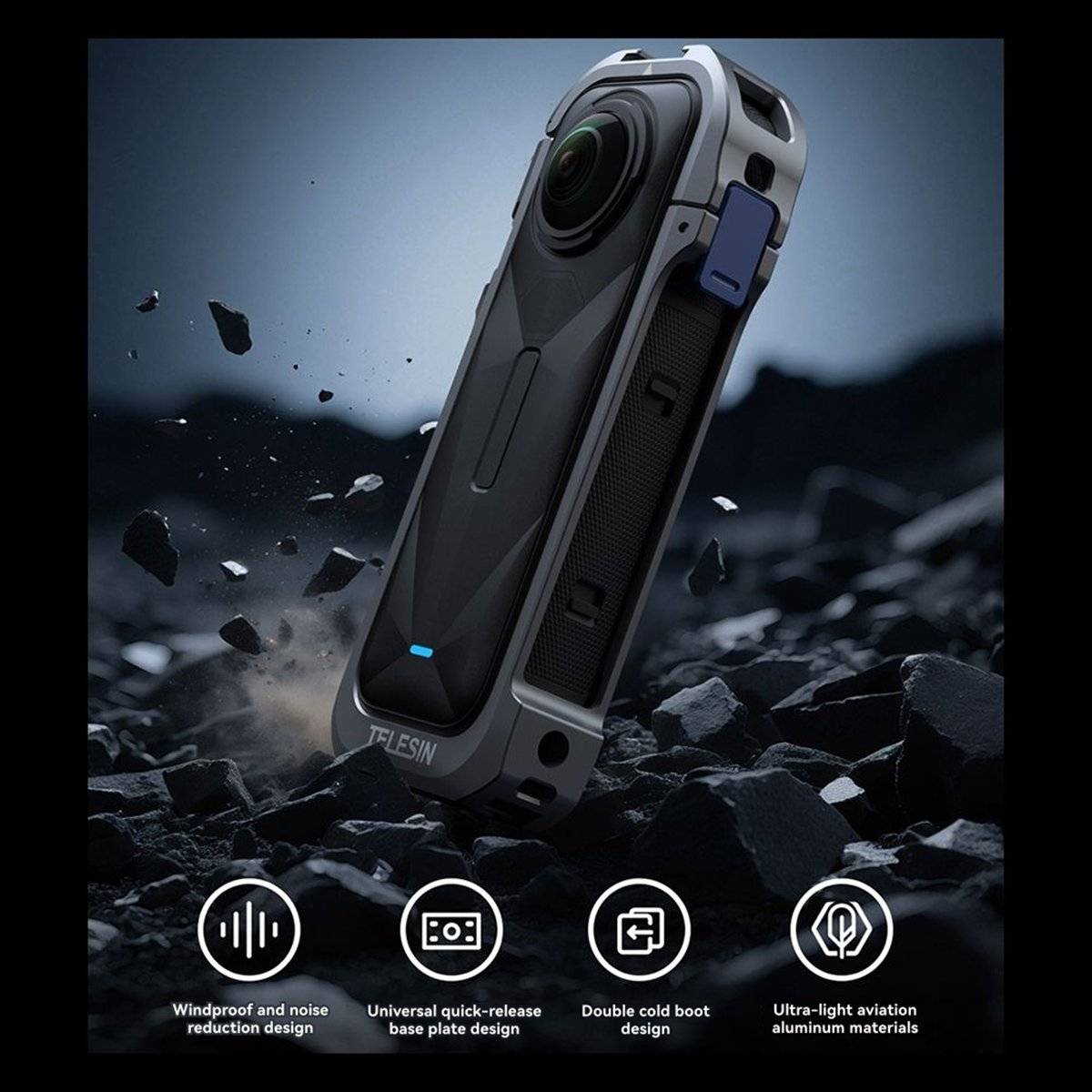 for X5 Camera Cage Aluminum Alloy Protective Vlog Frame Utility Cage for Enhanced Durability and Performance