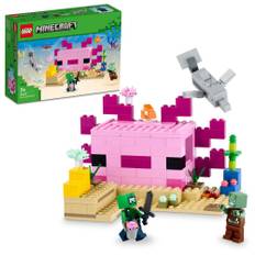 LEGO Minecraft Axolotl House Toy Present Birthday Block Christmas Boys Girls Children 7 Years Old 8 Years Old 9 Years Old Elementary School Minecraft