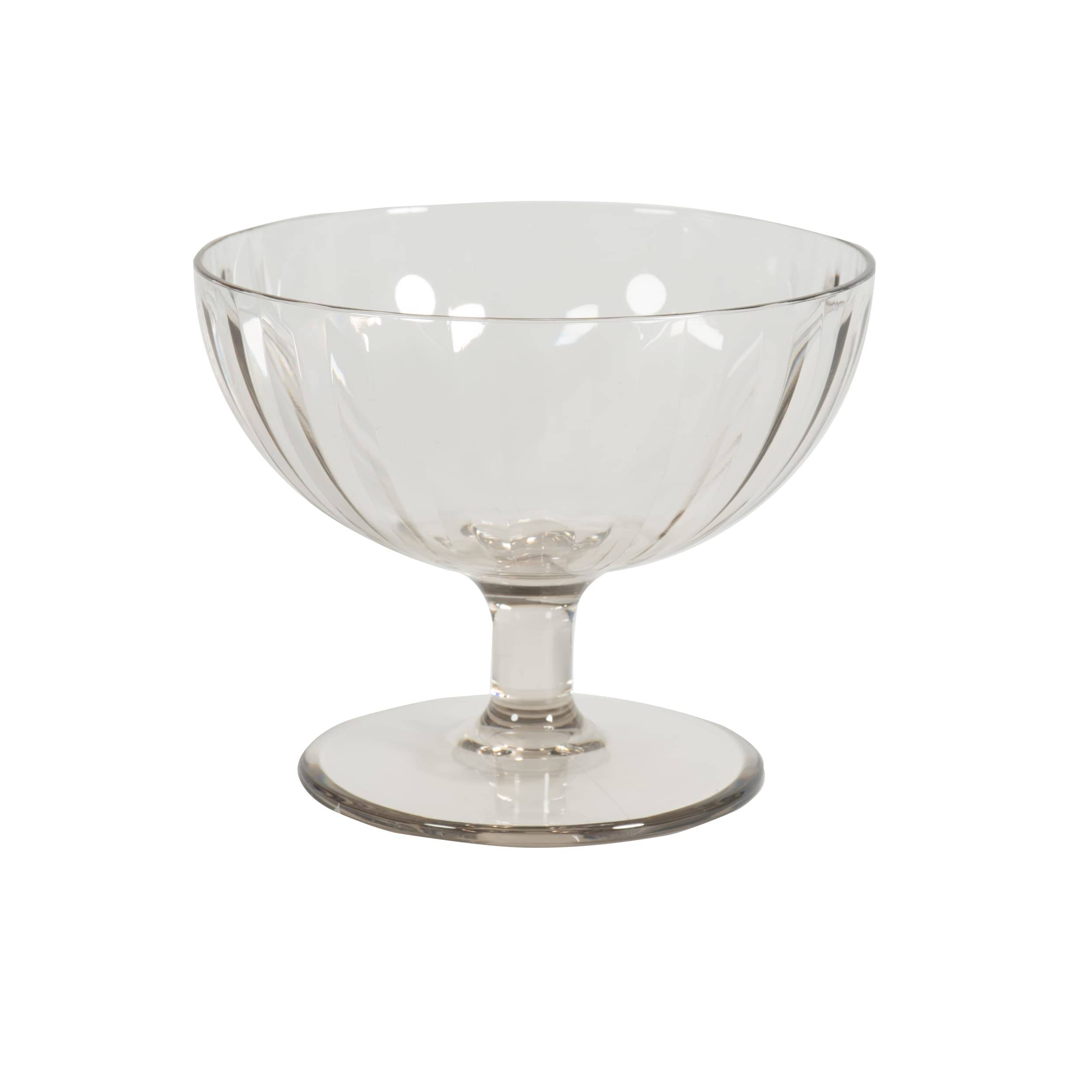 Plakira Breakproof Dessert Glass, 200ml, Dishwasher Safe, Made in Japan, Perfect for Outdoor Activities, Kids, Home Parties, Cute and Stylish, Smoked