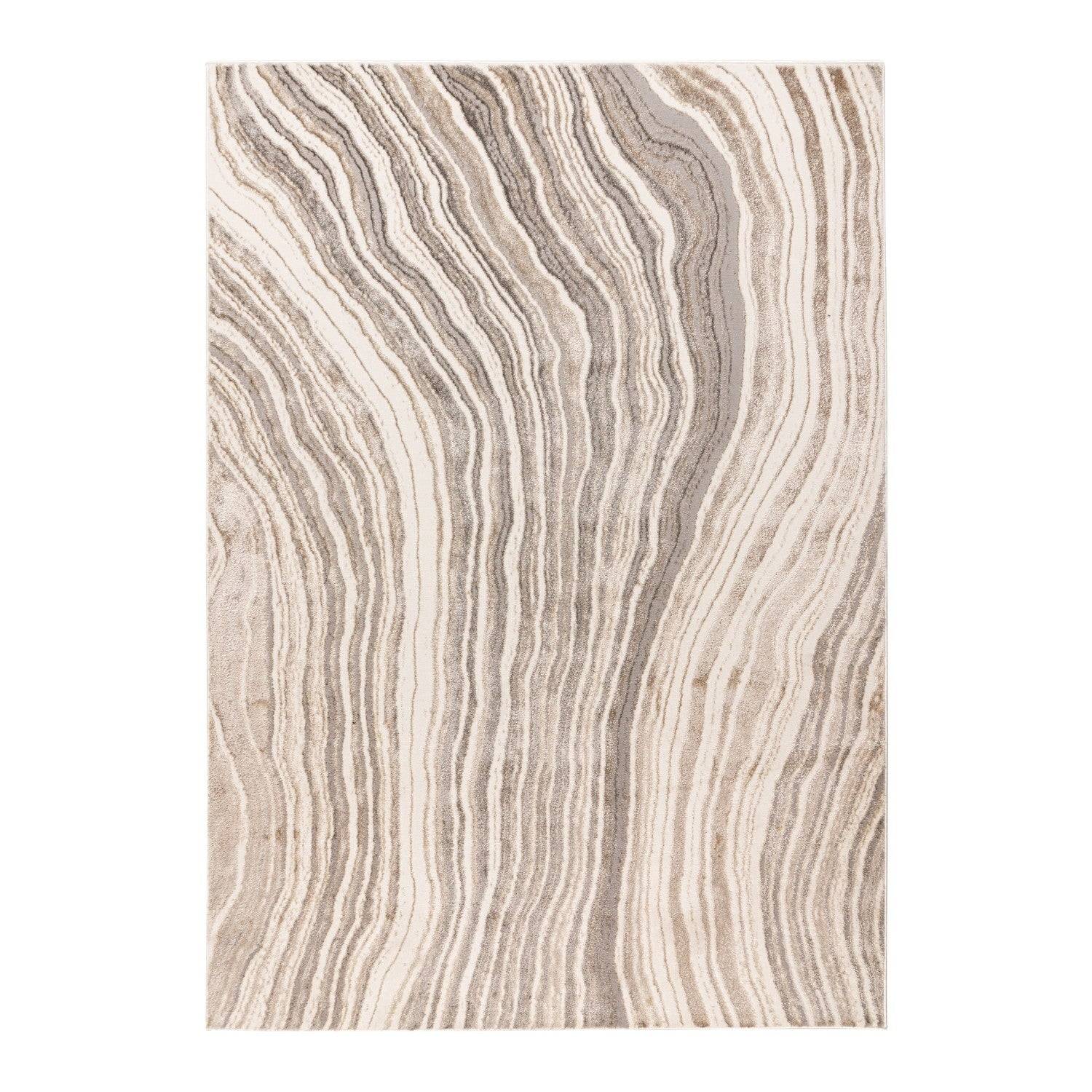 Chalk 225 Tæppe Med Kort Luv I Sølv/beige - 120 x 170 cm