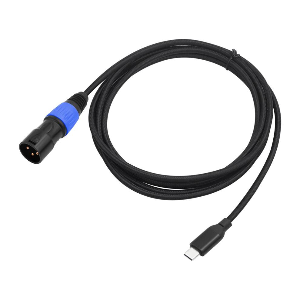 USB-C til XLR 3-benet TYPE-C hankabel til mixerpult, forstærker, lyd, højttalere, mobiltelefoner, bærbare computere, telefoner, 300 cm