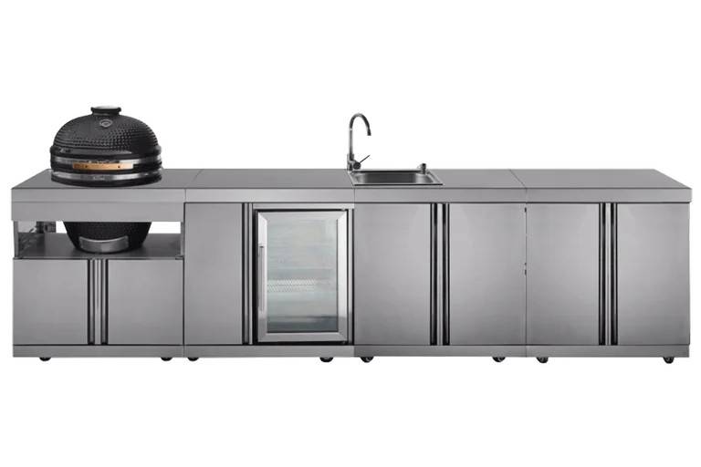 Udekøkken med grill Rustfri Oregon Myoutdoorkitchen Stainless Collection Køleskab Vask Opbevaring