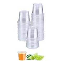 Panexf Shotglas i plast, 50 st shotkoppar, återanvändbara glasögon, 2 cl/20 ml mini shotglas, Deseret-glas för fester, festival, dryckesspel, gelé kopp