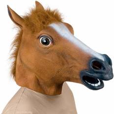 IC Hest Maske Halloween Kostume Fest Dyrehoved Latex Maske Hest Brun