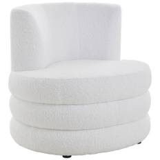 DESIGNFÅTÖLJ i textil vit