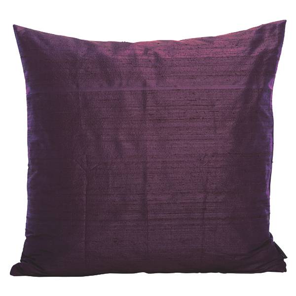 Kudde Handvävd Siden Eggplant 50X50