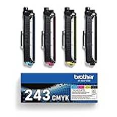 Brother TN-243CMYK — Pack med 4 toner (svart, cyan, magenta, gul), varaktighet 1 000 Enligt ISO/IEC 19798