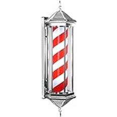 Lätt utomhusvägglampa LED Barbers pole Ljus roterande och upplyst frisör Salong Sign LED Stripes Barber Shop Pole Pole
