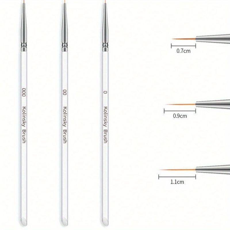 3PCS Nail Brush Set, Nail Art Brush, Nail Drawing Pen, Nail Art Painting Brush, Nail Brush Flower Drawing PenSuitable 3pcs/set