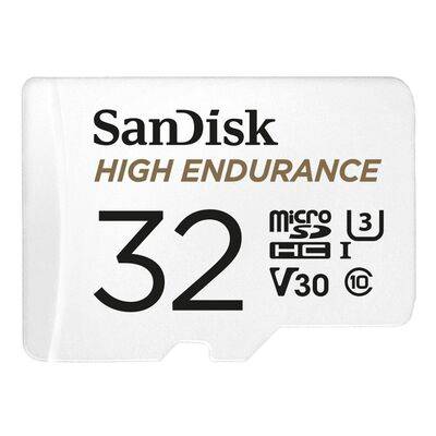 SanDisk High Endurance microSDHC Card with SD Adapter, C10, U3, V30  32 GB