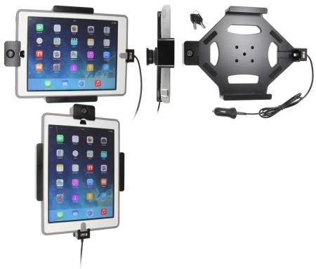 Brodit Holder med nøglelås, Apple iPad 5th Gen (A1822, A1823)/9.7 6th Gen (A1893, A1954)/9.7 New/Air (A1474, A1475, A1476)