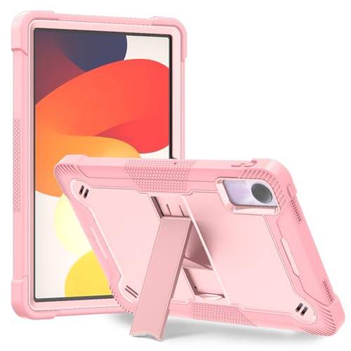 Vakarey för Xiaomi Redmi Pad SE fodral barn stötsäkert, för Redmi Pad SE fodral 11 tum 2023, roséguld