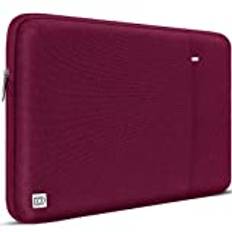 DOMISO 11,6 tum laptopfodral notebook väska fodral vattentät väska för 2017 ny 12 tum MacBook/11,6 tum MacBook Air/12,3 tum Microsoft Surface Pro 4 6 7/12,9 tum iPad Pro 2018, vinröd