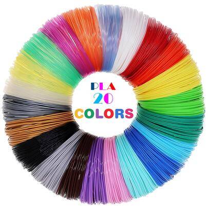 Refills till 3D-penna, PLA-filament i 20 färger, 3 meter/5 meter vardera. Det finns två olika paket: 60 meter/100 meter. 1,75 mm PLA 3D-trycktrådar, k - Aprikos (En-Storlek,3 meter * 20 färger)