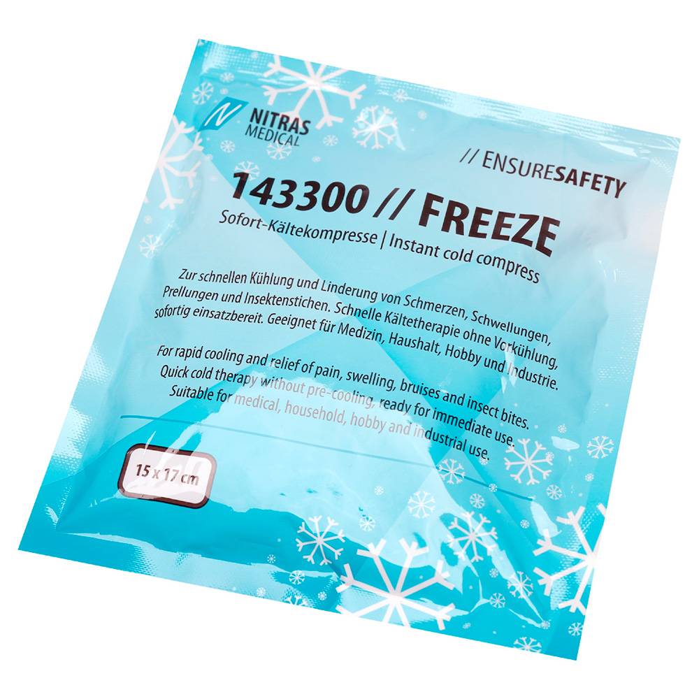NITRAS FREEZE praktisk instant-koldkompres ispose 15 x 17 cm æske a 20 stk