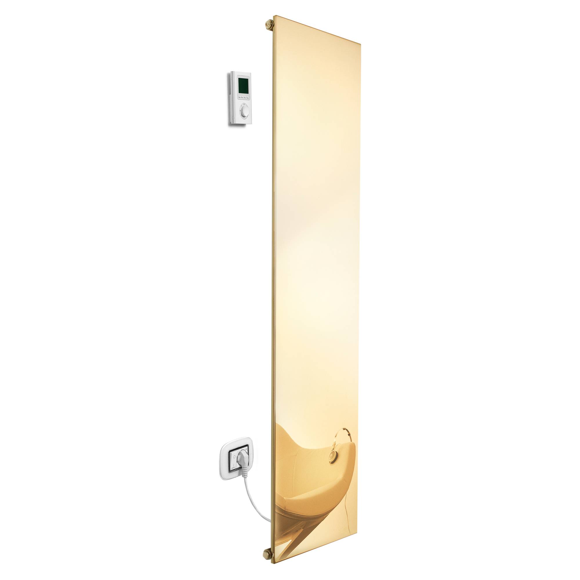 El Radiator 595 W Ice Inox Reflex Guld Plus
