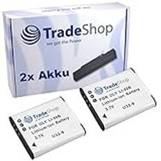 2 x kamera Li-Ion batteri för Olympus mju 740 mju 750 mju 760 mju Tough 6000 mju Tough 8000 Tough 9000 SP-720UZ SP-810UZ SP-815UZ SZ-10 SZ-11 SZ-14 SZ-14 -20 SZ -20 SZ-30MR SZ-31MR TG-610 TG-615 TG-620