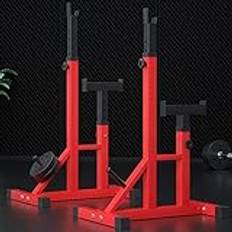 Adjustable Squat Rack Multi-Function Barbell Rack 550LBS Max Load, Heavy-Duty Dumbbell Weight Rack, Power Rack Home Gym Fitness Weight Lifting Dipping Station, Bench Press Rack