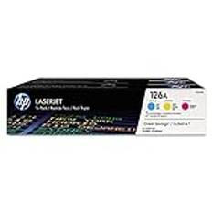 HP Original toner 126A cyan, magenta, gul CF341A