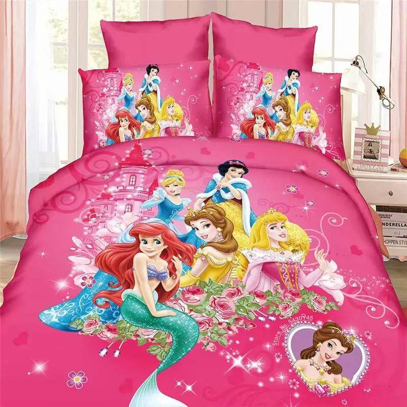 Påslakanset Disney Princess Rosa Slottstema, 210 x 240 cm