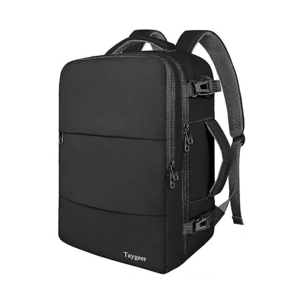 (X-Large, Black) Taygeer Travel Laptop Backpack for Men Women Airplane Approved Travel Backpack Suitcase with Usb Cha 25-26s