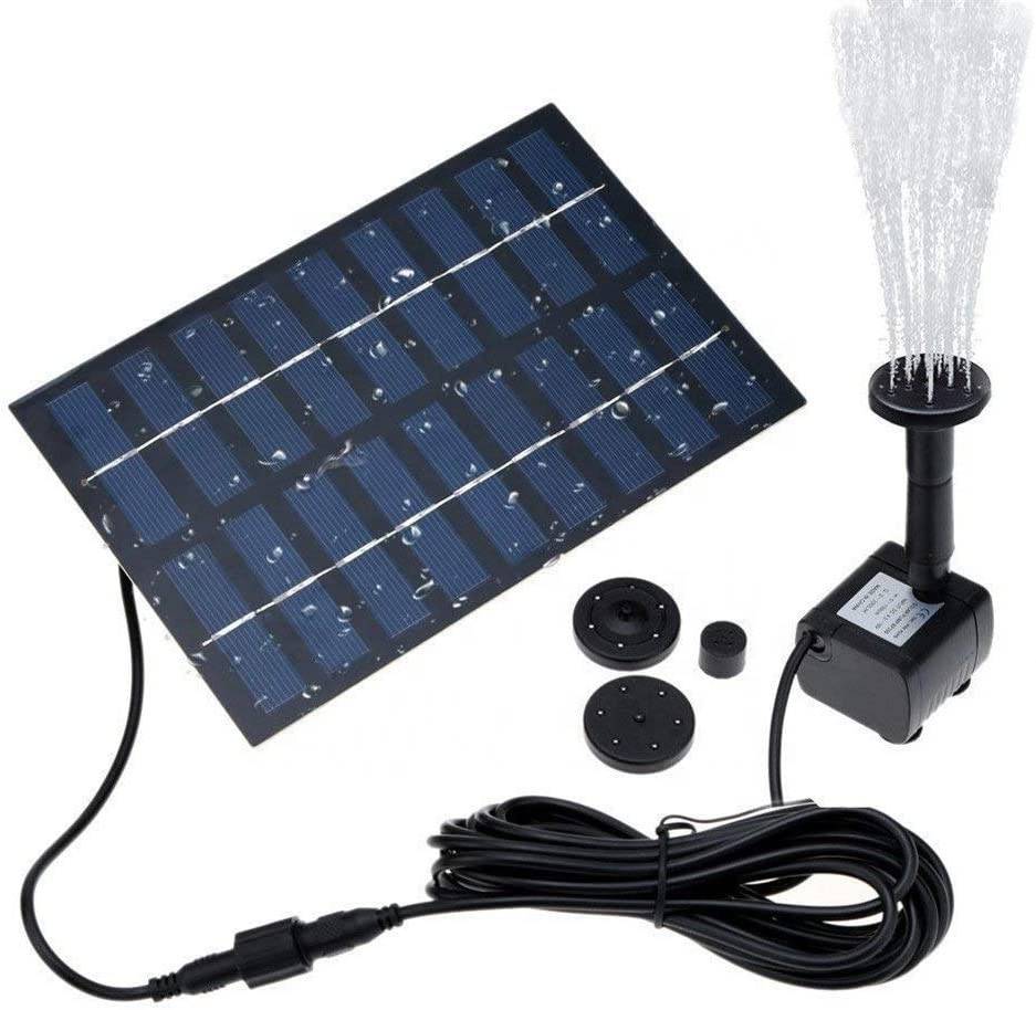 BSV 1.8W Solar Outdoor Fountain Water Pump for Bird Bath Solar Fountain for Small Pond Garden Decoration and Oxygen Generate