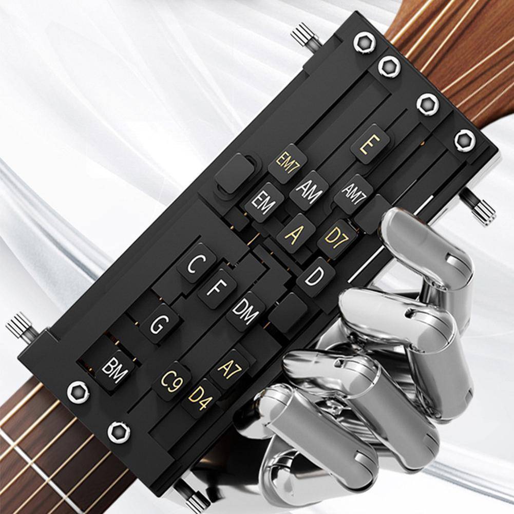 Gitarrackordpressare, Fickgitarrackordövningsverktyg, Ackordhjälp för nybörjare, Bärbar ackordtränare för akustisk gitarr